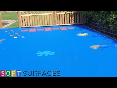 Wetpour Playground with Graphics in Salford, Greater Manchester | Wet Pour Installation