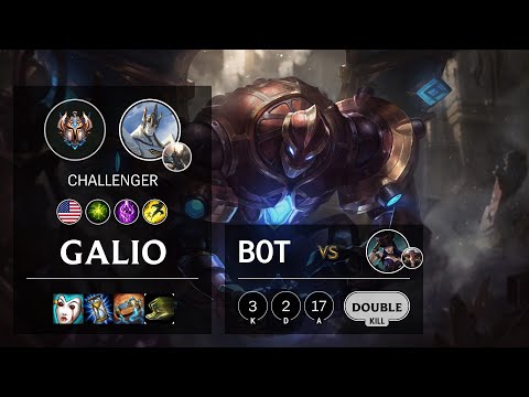 Galio Bot vs Caitlyn - NA Challenger Patch 10.18