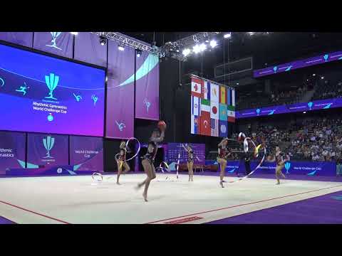 Spain ESP  Seniors 3 ribbon 2 ball Final FIG Rhythmic Gymnastics World Challenge Cup CLUJ NAPOCA