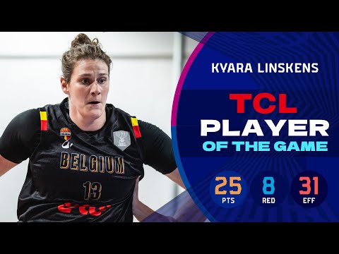 Kyara Linskens (25 PTS) caught fire to help Belgium 🇧🇪 cruise vs Montenegro at #EuroBasketWomen 2025