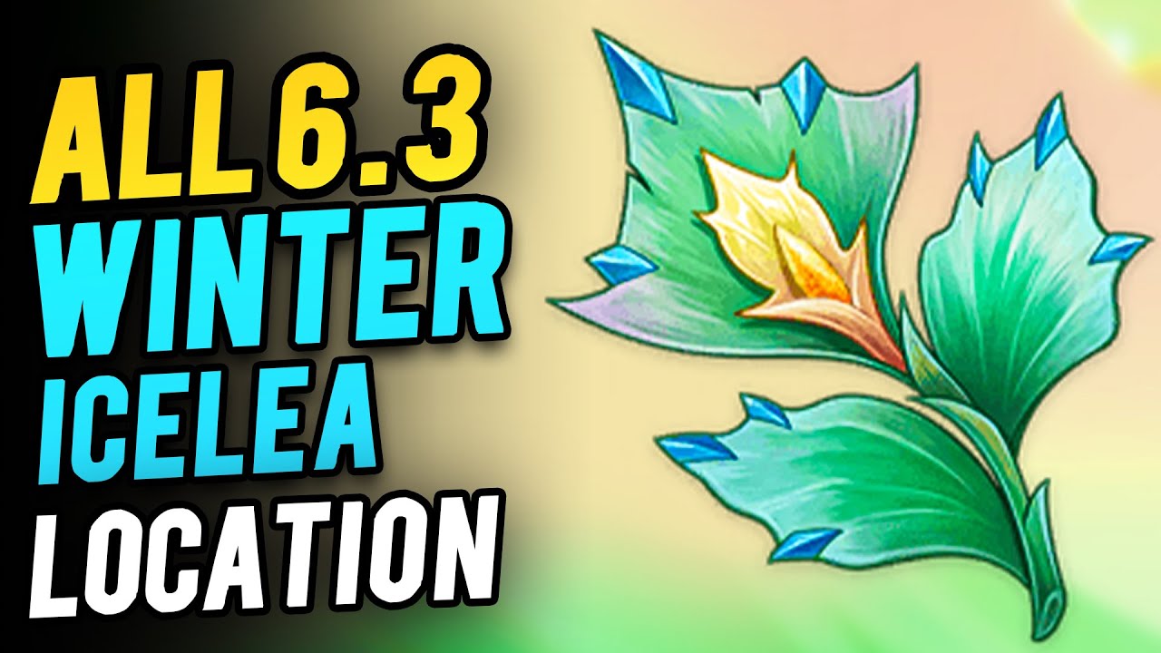 Winter Icelea Locations | Fast Farming Route | Columbina Ascension Materials【Genshin Impact】