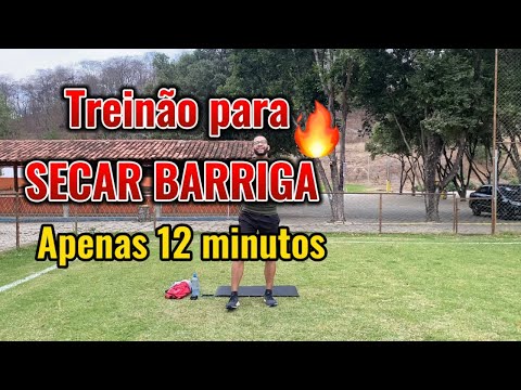 Treinão SECA BARRIGA EM CASA - Apenas 12 minutos!! (SEM EQUIPAMENTOS)
