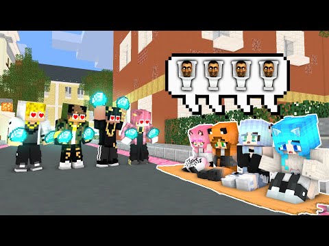 Monster School : POOR CUTE GIRL LOVE RICH BOY 1 & ALL SKIBIDI - Minecraft Animation