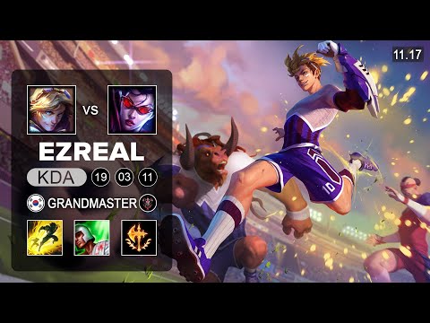 Ezreal ADC vs Vayne - KR Grandmaster - Season 11 Patch 11.17