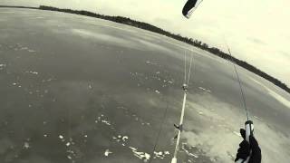 preview picture of video 'Kite skiing Nummijärvi 1.3.2014'