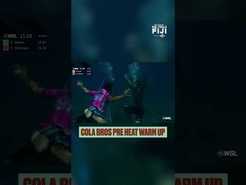 Whatever gets you in the zone 😂  @ColaBros @lexususa #WSLFinalsFiji