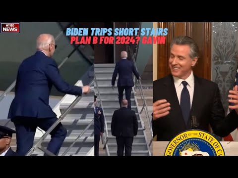 VIGOR: Biden almost trips (twice), short stairs Secret Service agent; Plan B For 2024 Gavin standby?