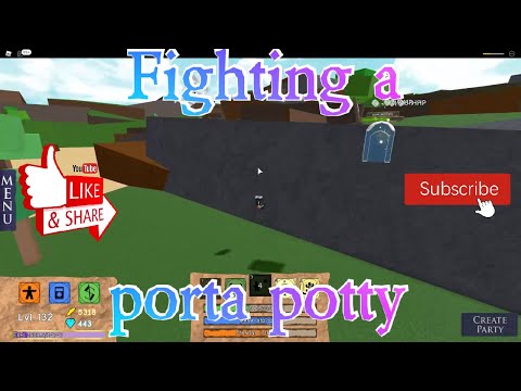 Fighting a porta potty - Elemental Battlegrounds (Roblox)