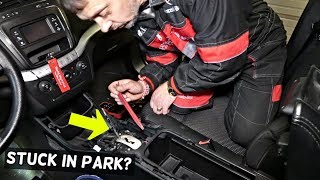 DODGE JOURNEY HOW TO PUT IN NEUTRAL. CANNOT SHIFT. STUCK IN PARK