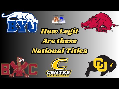 How Legit Are These National Title Claims? (Tier Ranking)