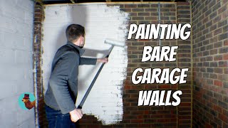 Painting Bare Brick Garage Walls | Garage To Workshop #3