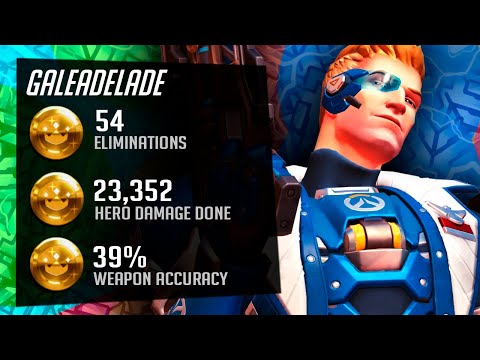 Gale Insane Hitscan Main - Soldier 76! 54 elims! [ Overwatch Season 31 Top 500 ]