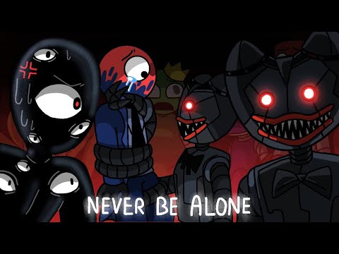 never be alone song / huggy wuggy robot vs raimbow friends (animation)