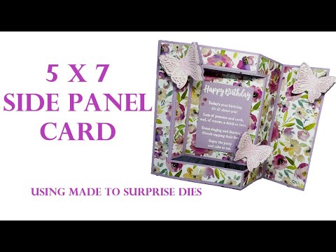 5 x 7 Side Panel Birthday Card / Using @MadeToSurprise Dies