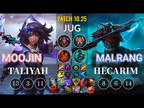 RNW Moojin Taliyah vs Malrang Hecarim Jungle - KR Patch 10.25