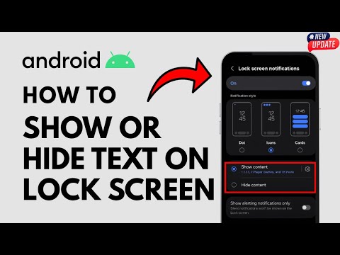 How To Show Or Hide Text Messages On An Android Lock Screen -  Full Guide