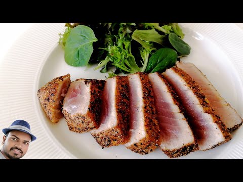 Seared Black Pepper Crusted Ahi Tuna Steak | Best enjoyed medium-rare, like any great steak recipe