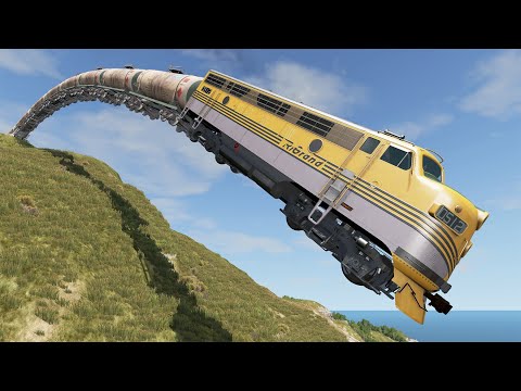 Train Vs Cliff - Beamng.Drive