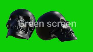Green Screen Background Skull //Green Screen Statu