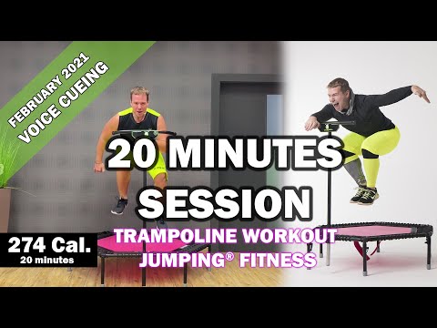 20 minutes trampoline session February 2021 - Jumping® Fitness [VOICE CUEING]
