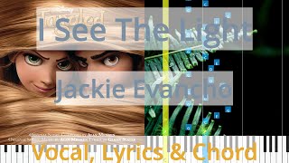 🎹Chord &amp; Lyrics, I See The Light, Jackie Evancho, Synthesia Piano