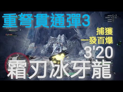MHWIB -【重弩貫通3】vs【霜刃冰牙龍】捕獲/3‘20