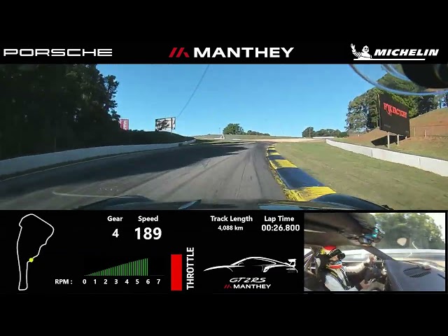 Onboard the Porsche 911 GT2 RS with Manthey Kit lap at Michelin Raceway Road Atlanta