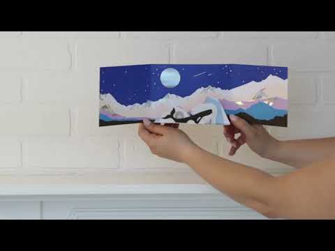 Moonlit Glacier Holiday Pop-Up Cards - Set of 8