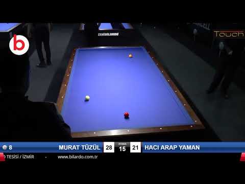 MURAT TÜZÜL & HACI ARAP YAMAN Bilardo Maçı - 2019 TÜRKİYE ŞAMPİYONASI 3.ETAP-ELEME