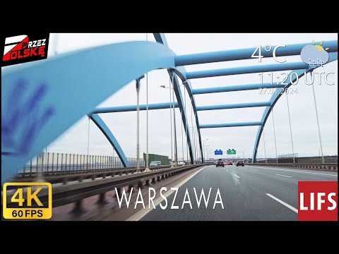 4k POLAND 🚗 #DRIVE 🧊 ~ WARSAW ~ S8 - A2 Kierunek ŁÓDŹ ~ 60fps #PrzezPolskę