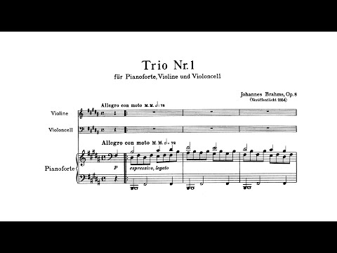 Brahms: Piano Trio No. 1 in B major, Op. 8 (1854 Version) (with Score)