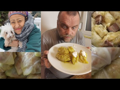 HOW TO MAKE YOUR SERBIAN HUSBAND HAPPY!! COOKING SARMA RECIPE BALKAN FOOD/TANGKHUL VLOG
