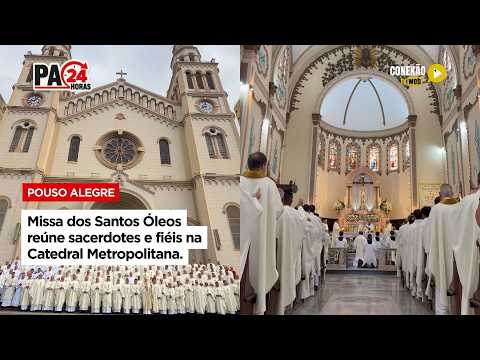 Vídeo: Missa dos Santos Óleos reúne sacerdotes e fiéis na Catedral Metropolitana.