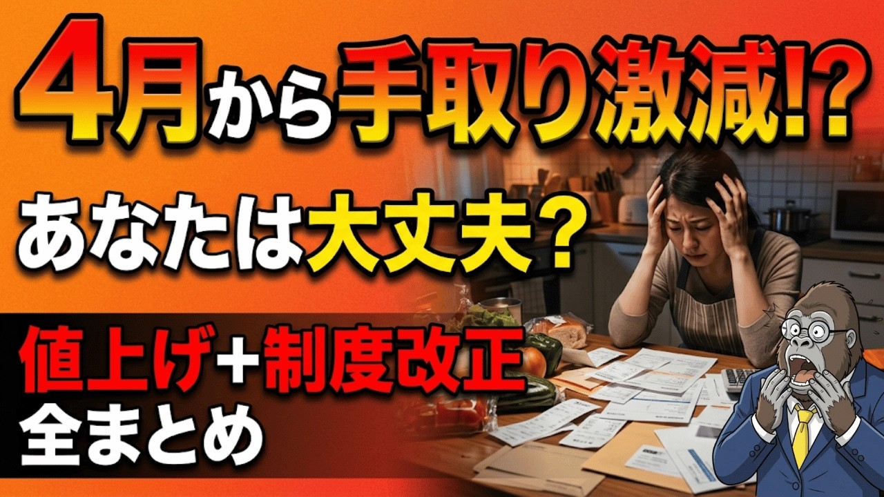 【特別回】2026年4月から変わること全まとめ｜年間8 9万円の負担増!? 年金・保険・値上げ・新制度を一気に解説