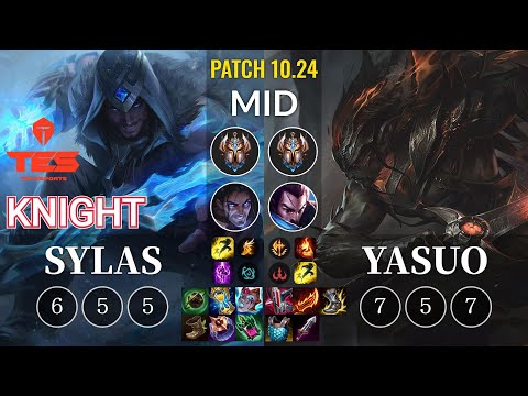 TES knight Sylas vs Yasuo Mid - KR Patch 10.24