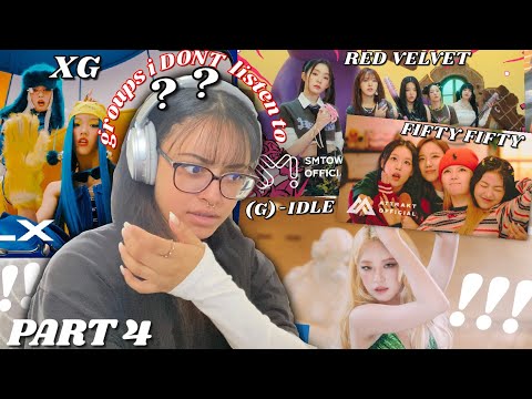 REACTING TO : girl groups i DONT listen to… ˚ ༘ (XG, FIFTY FIFTY, Red Velvet, (G)I-DLE)