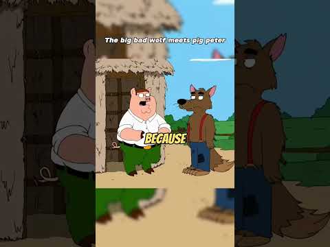 The Big Bad Wolf vs Three Little Pigs (Family Guy Parody) #familyguy #petergriffin #funny #shorts