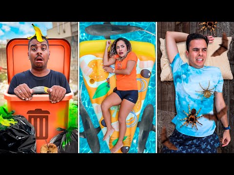 O ÚLTIMO A DORMIR NOS LUGARES MAIS ALEATÓRIOS DA MANSÃO, VENCE!