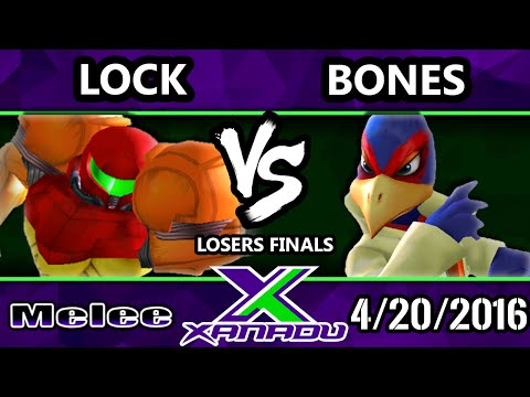 S@X 146 - Bones (Falco) Vs. Lock (Samus) SSBM Losers Finals - Smash Melee