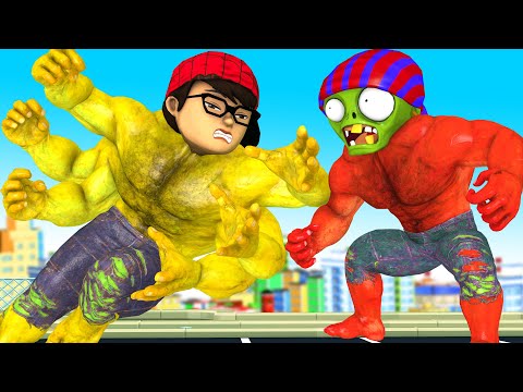 Brother Nick Transform Gold NickHulk Six Hands vs Red ZombieHulk - Scary Teacher 3D Nick Leave Home