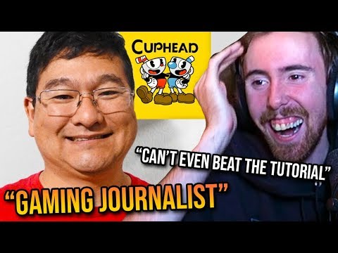 Asmongold Can't Stop Laughing At Gaming Journalist Who Can't Even Beat Cuphead's Tutorial