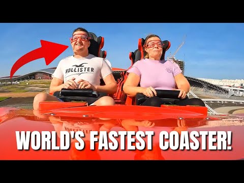 Riding Formula Rossa - World's FASTEST Roller Coaster!