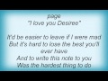 Keith Urban - Desiree Lyrics