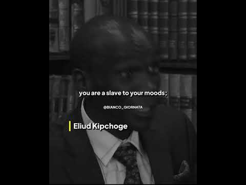 Eliud Kipchoge — "Only the disciplined ones are free in life.'