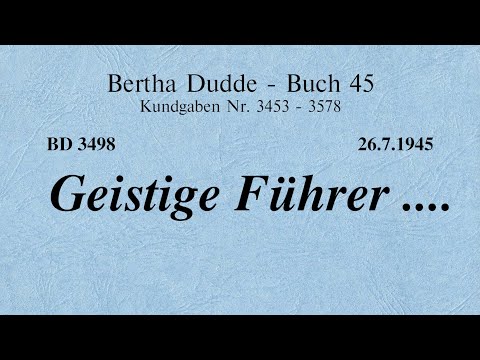 BD 3498 - GEISTIGE FÜHRER ....