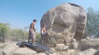 Video thumbnail: Barry's Double Arête, 6b+. Hampi