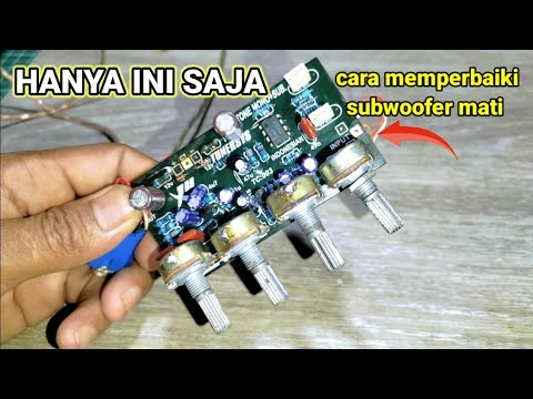 This is the only way to fix a dead Subwoofer tone control--for beginners