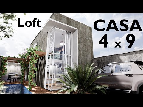 SMALL TOWNHOUSE OF 4 x 9 METERS - LOFT WITH POOL