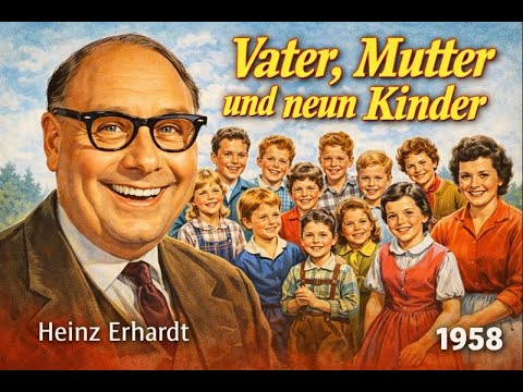 Heinz Erhardt in "Vater, Mutter und neun Kinder" (1958) - Familienkomödie Klassiker