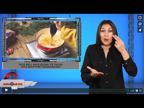 Taco Bell says blend its tacos into soup for Thanksgiving (ASL - 11.19.19)
